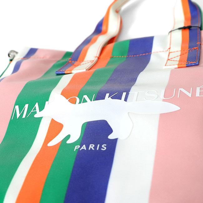Maison Kitsune メゾンキツネ マルチストライプ フォックスロゴ 2WAY