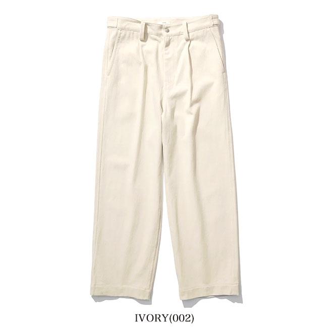 ATON エイトン コットンツイル タックワイドパンツ PRAGLM0104