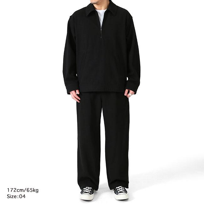 ATON エイトン コットンツイル タックワイドパンツ PRAGLM0104