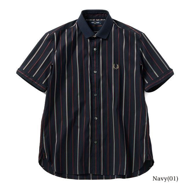 Fred Perry フレッドペリー リブカラー ストライプシャツ F4526 半袖シャツ メンズ Golden State 通販 Paypayモール
