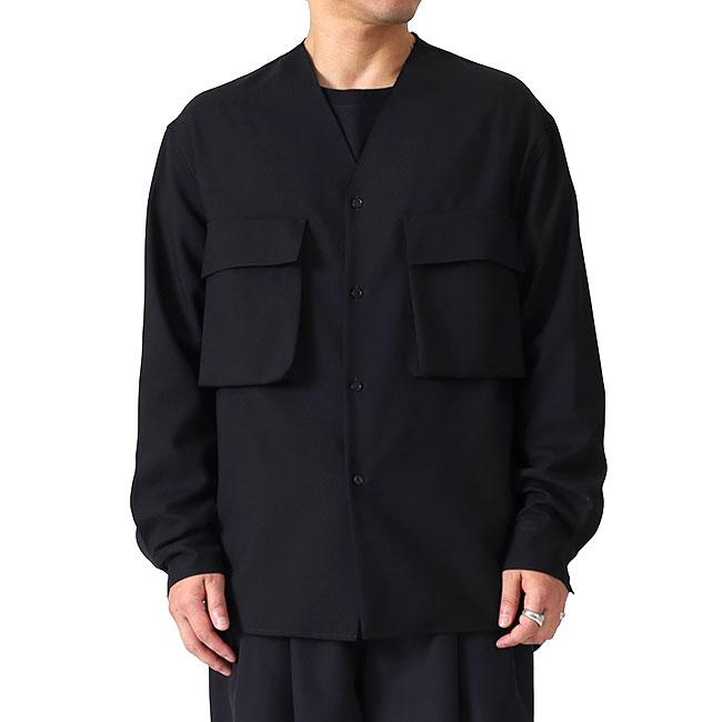 MARNI マルニ トロピカルウール ノーカラー Vネックシャツ CUMU0369A1