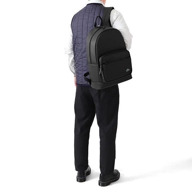 LACOSTE ラコステ L.12.12 PVC ミニロゴ バックパック NH2549P 黒