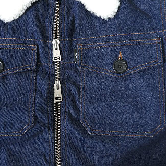 AMI PARIS アミパリス 襟ボア デニムジャケット H18D410.600 Gジャン