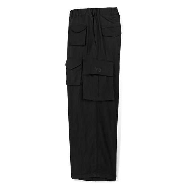 Y-3 ワイスリー ツイル ベルト付き カーゴパンツ JD9799 黒 Y-3 ワイスリー ツイル ベルト付き カーゴパンツ JD9799 黒