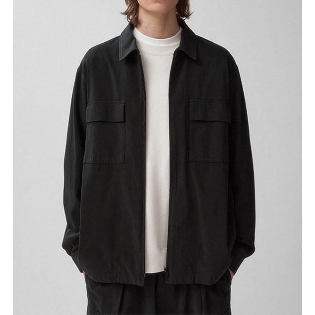 【美品】 ATON エイトン ブルゾン ライトベージュ ATON エイトン コットンボイル サテン ジップジャケット