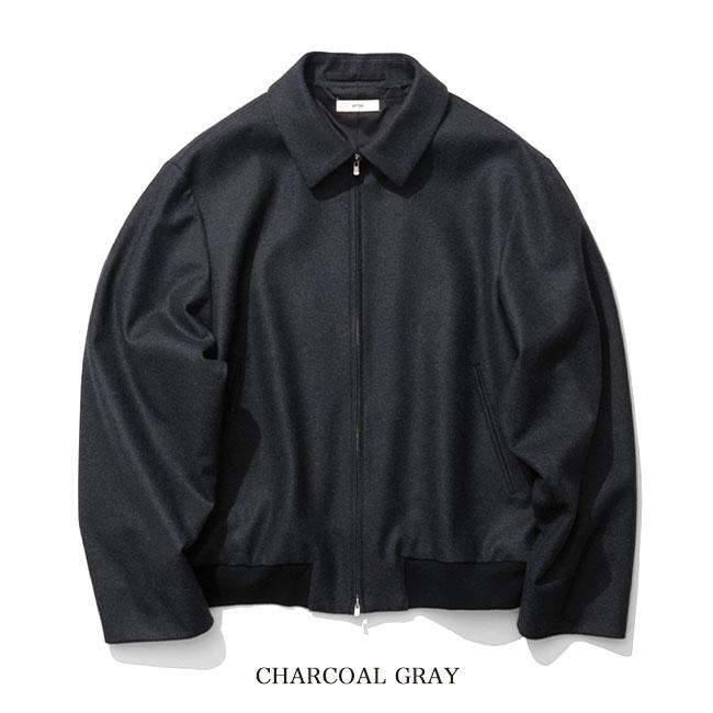 ATON エイトン フライトジャケット ブラック ATON エイトン メリノカレッジ フランネル フライトジャケット