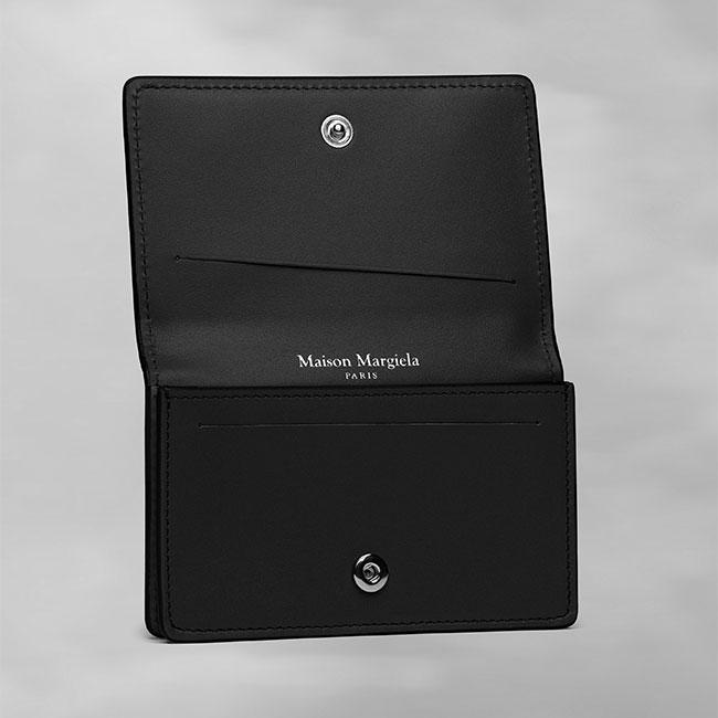 【極美品】マルジェラ 黒 レザー マネークリップ ケース カード入れ 箱 Maison Margiela メゾンマルジェラ グレイニーレザー カードケース