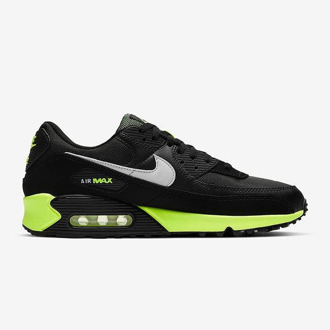 ハイカットスニーカー ブラック/ライム NIKE ナイキ AIR MAX 90 エアマックス ライム DB3915-001 スニーカー