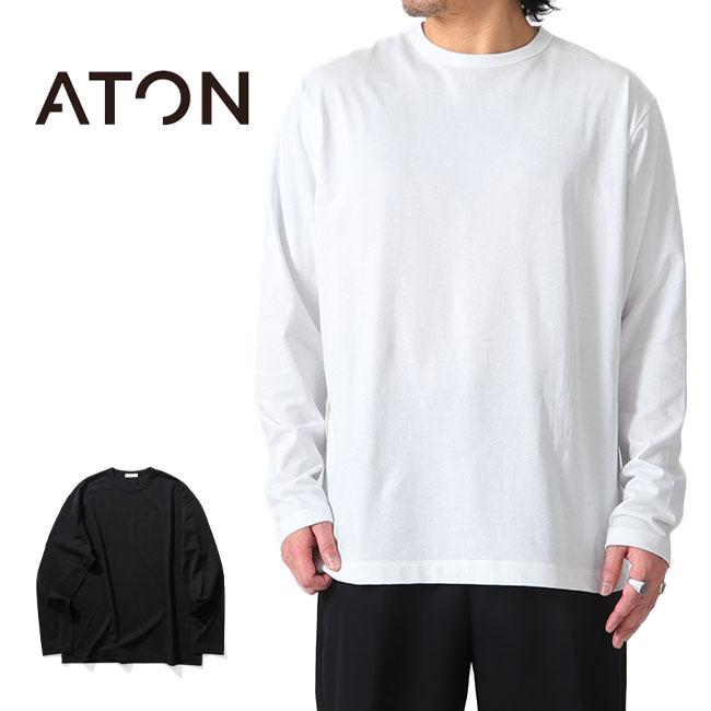 ATON エイトン ドライコットン ロンT 0111 長袖Tシャツ 無地 メンズ