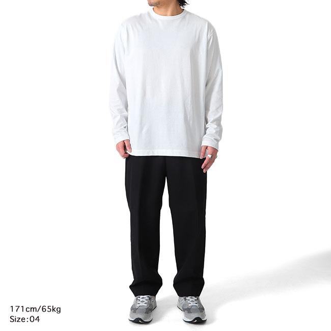 ATON エイトン ドライコットン ロンT 0111 長袖Tシャツ 無地 メンズ