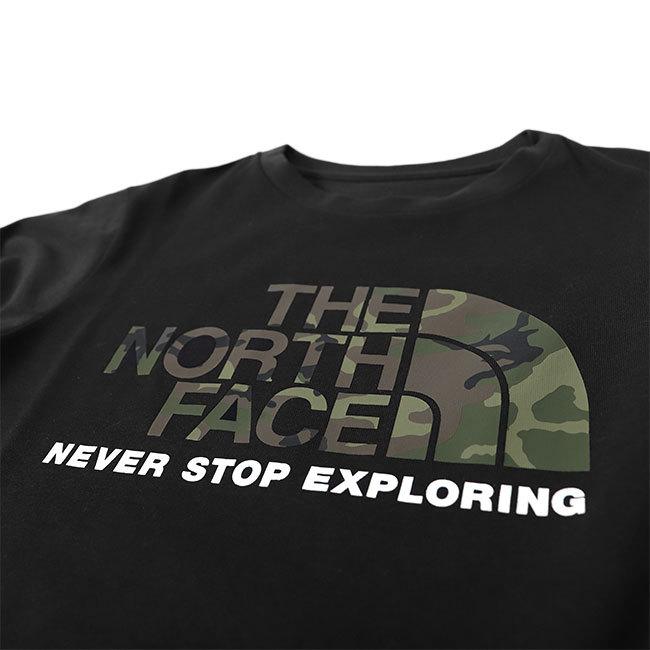 NORTH FACE サーマル ロンt 迷彩 Sサイズ 短丈 シルバーロゴ THE NORTH FACE L/S Square Logo Tee ブラック2 （ザ・ノース