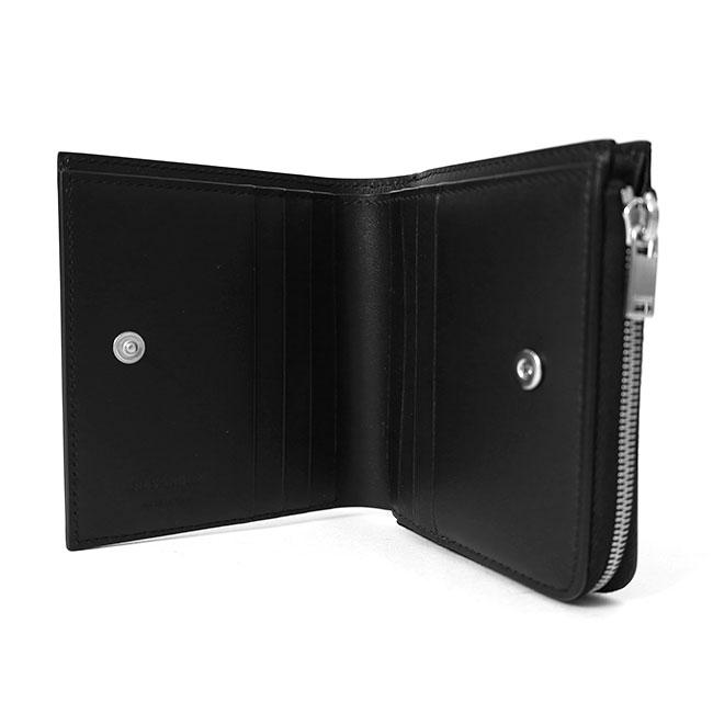 JIL SANDER ジルサンダー MINI FRENCH PURSE エンボスロゴ入り ジップウォレット J28UI0008 P5995 黒 ブラック 財布 ギフト プレゼントの画像