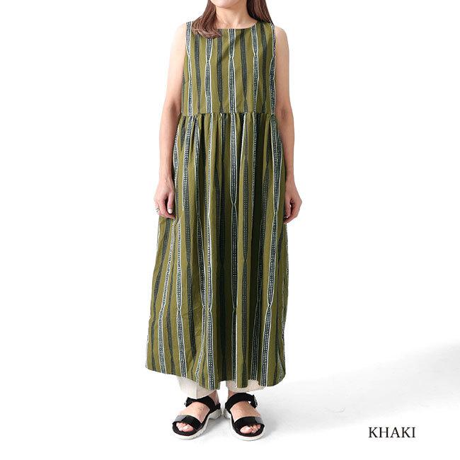 LE GLAZIK ルグラジック バティック スリーブレスワンピース JL
