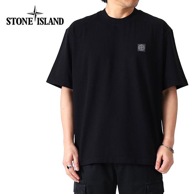 ストーンアイランド 立体ラバープリント コンパスロゴTシャツ XL 黒 STONE ISLAND ストーンアイランド ガーメントダイ コンパスロゴ T