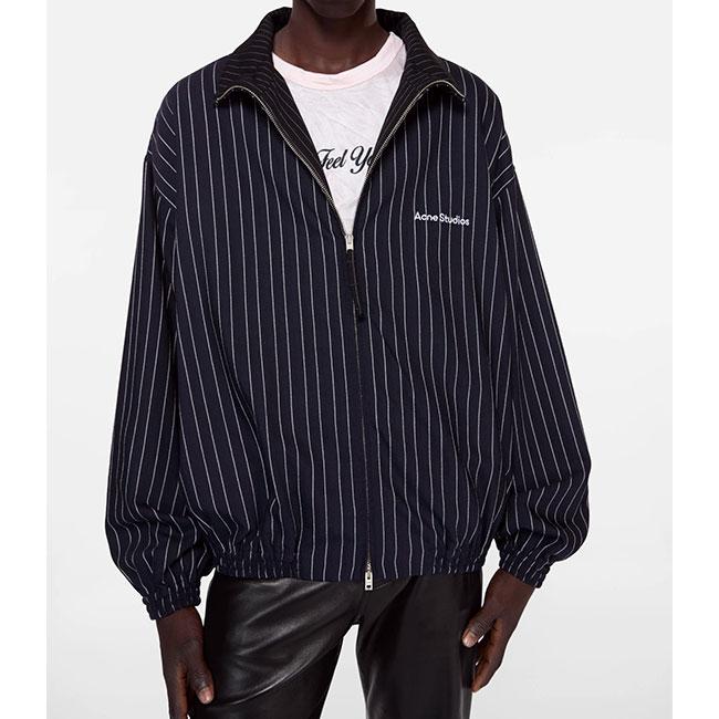 Acne Studios アクネストゥディオズ パッチワーク ピンストライプジャケット FN-MN-OUTW001281 メンズの画像
