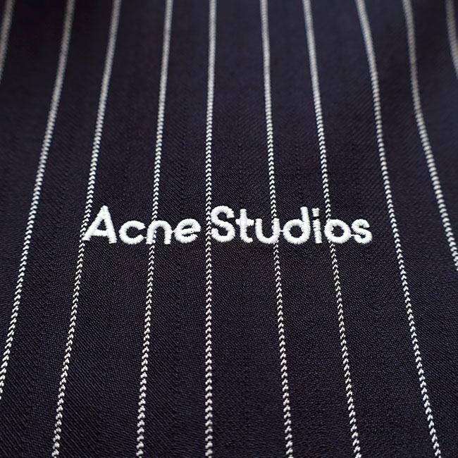 Acne Studios アクネストゥディオズ パッチワーク ピンストライプジャケット FN-MN-OUTW001281 メンズの画像