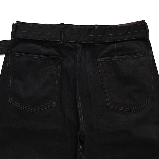 LEMAIRE ルメール ブラックデニム ツイスト ベルテッドパンツ PA326