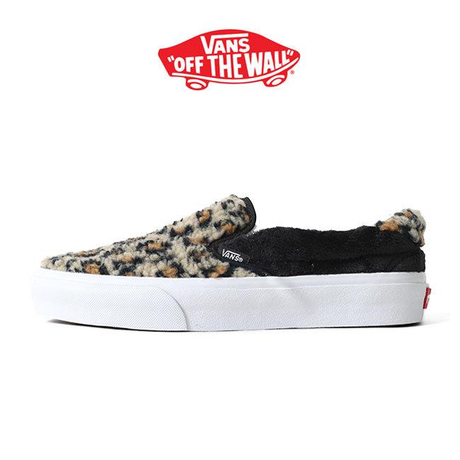 VANS バンズ レオパード柄 シェルパ ボア スリッポン Slip-On 59 VN0A38GU6BX ヒョウ柄 スニーカー シューズ メンズ レディース｜golden-state