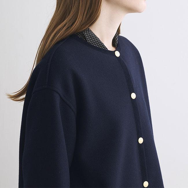 トラディショナルウェザーウェア アークリー ネイビー M 金ボタン ノーカラー Traditional Weatherwear トラディショナルウェザーウェア アークリー
