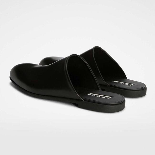 JIL SANDER ジルサンダー SABOT サボ レザースリッパ J33WX0006 P7583 黒 レザーサンダル メンズの画像