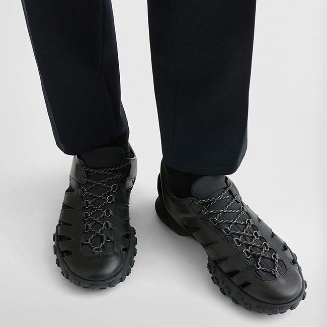 JIL SANDER ジルサンダー Moon SNEAKER ムーン レザースニーカー J33WS0048 P7580 黒 レザーサンダル メンズの画像