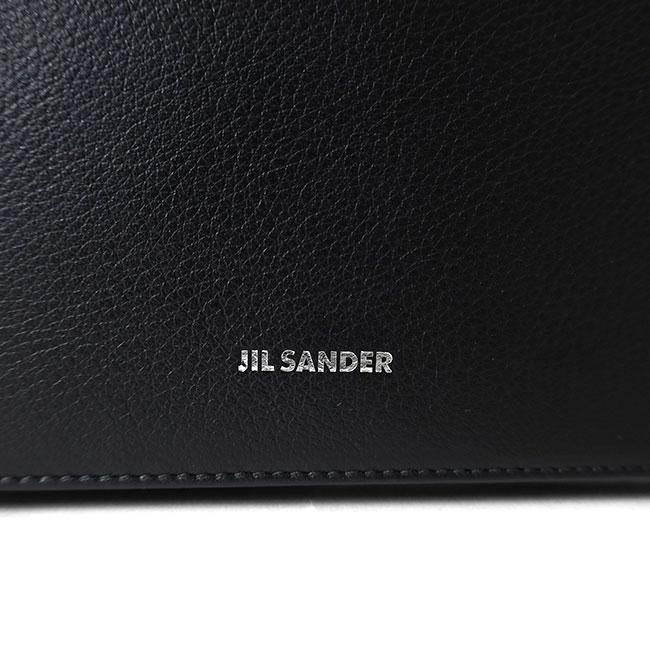 JIL SANDER ジルサンダー TANGLE FLAT MD タングル レザー ショルダーバッグ J26WG0079 P8948 黒 ブラック ポーチの画像