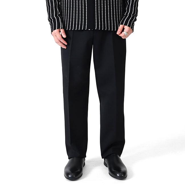 JIL SANDER ジルサンダー W TROUSER 06 AW 18 ウールギャバジン テーパードスラックス J23KA0005 J40159 黒 ブラック イージーパンツ メンズの画像