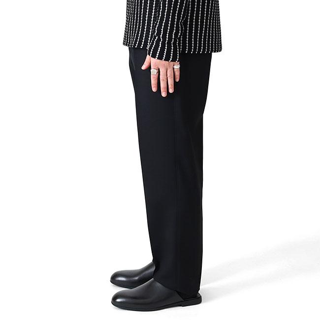 JIL SANDER ジルサンダー W TROUSER 06 AW 18 ウールギャバジン テーパードスラックス J23KA0005 J40159 黒 ブラック イージーパンツ メンズの画像