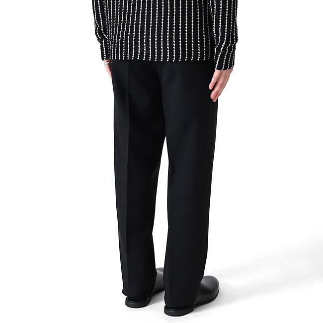 JIL SANDER ジルサンダー W TROUSER 06 AW 18 ウールギャバジン テーパードスラックス J23KA0005 J40159 黒 ブラック イージーパンツ メンズの画像