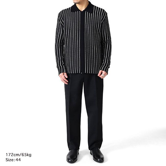 JIL SANDER ジルサンダー W TROUSER 06 AW 18 ウールギャバジン テーパードスラックス J23KA0005 J40159 黒 ブラック イージーパンツ メンズの画像