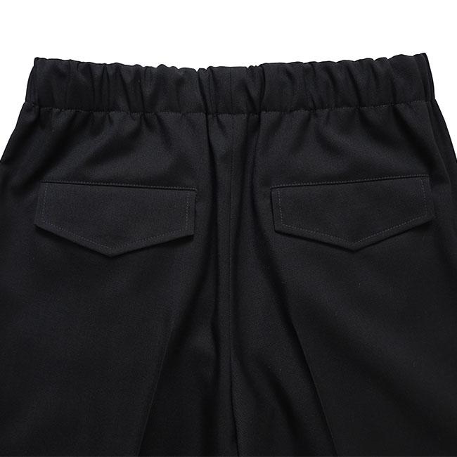 JIL SANDER ジルサンダー W TROUSER 06 AW 18 ウールギャバジン テーパードスラックス J23KA0005 J40159 黒 ブラック イージーパンツ メンズの画像