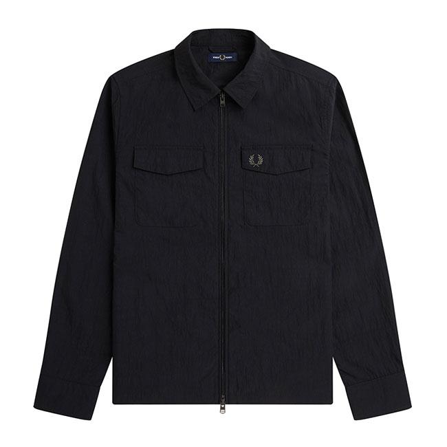 Fred Perry フレッドペリー ナイロン シャツジャケット M5684 黒