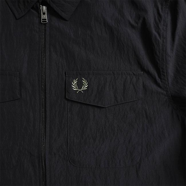 Fred Perry フレッドペリー ナイロン シャツジャケット M5684 黒