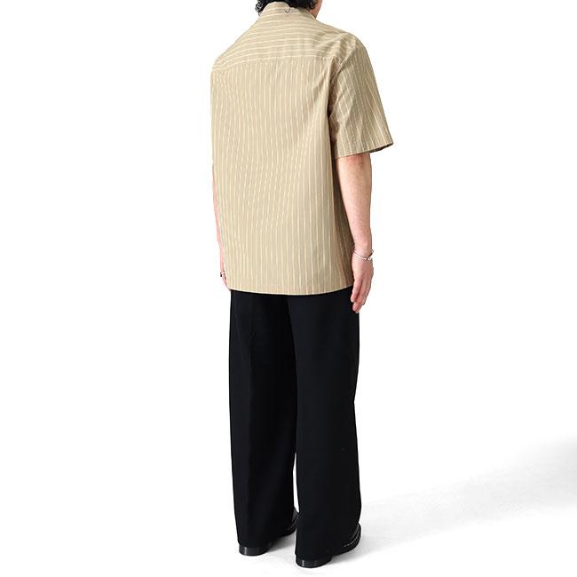JIL SANDER ジルサンダー オープンカラー ストライプシャツ J22DL0362 J45329 半袖シャツ メンズの画像