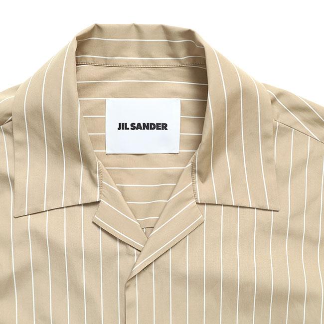 JIL SANDER ジルサンダー オープンカラー ストライプシャツ J22DL0362 J45329 半袖シャツ メンズの画像