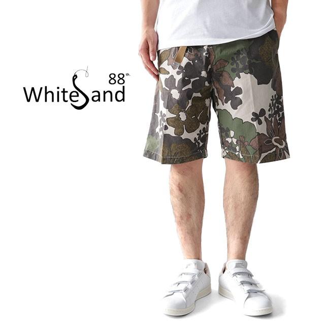 White Sand ホワイトサンド トロピカルフラワー イージーショーツ 