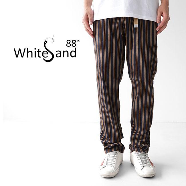 White Sand ホワイトサンド ストライプ イージーパンツ 19SU66 317  