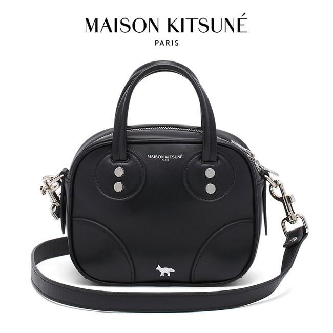 Maison Kitsune メゾンキツネ レザー ショルダー カメラバッグ Maison Kitsune メゾンキツネ レザー ショルダー カメラバッグ
