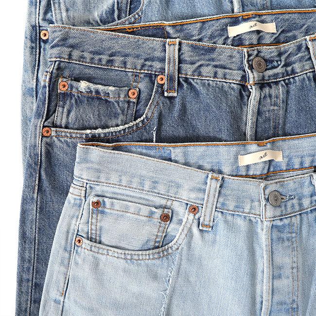 SALE] mill ミル リメイク ストレート ブルーデニム パンツ M19-2-017