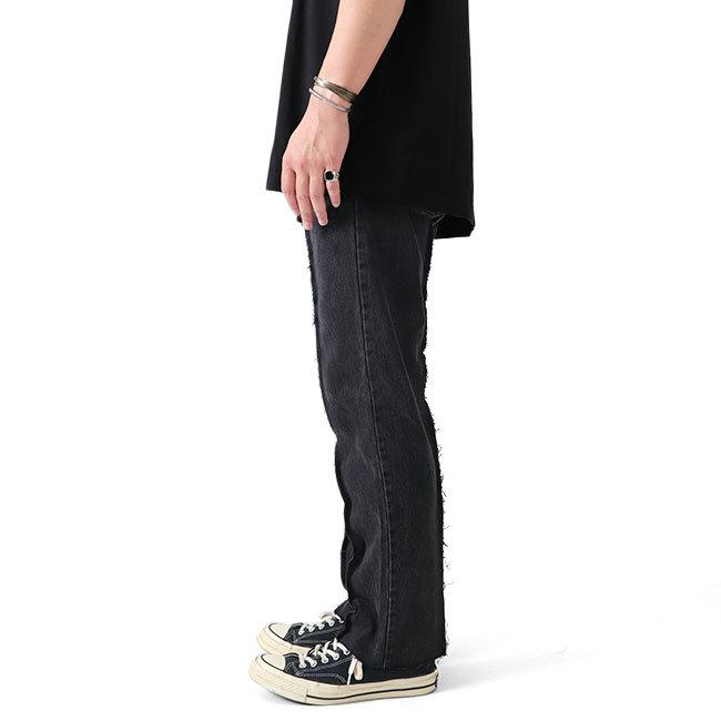 TIME SALE] mill ミル リメイク ストレート ブラックデニム パンツ M19