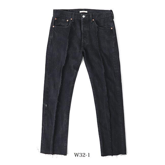 SALE] mill ミル リメイク ストレート ブラックデニム パンツ M19-2