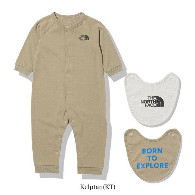 THE NORTH FACE ノースフェイス ミニロゴ 長袖 ロンパース & 2Pビブ