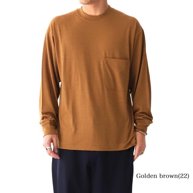 unfil アンフィル ウォッシャブルウール 胸ポケット ロンT ONFL unfil アンフィル ウォッシャブルウール 胸ポケット ロンT ONFL