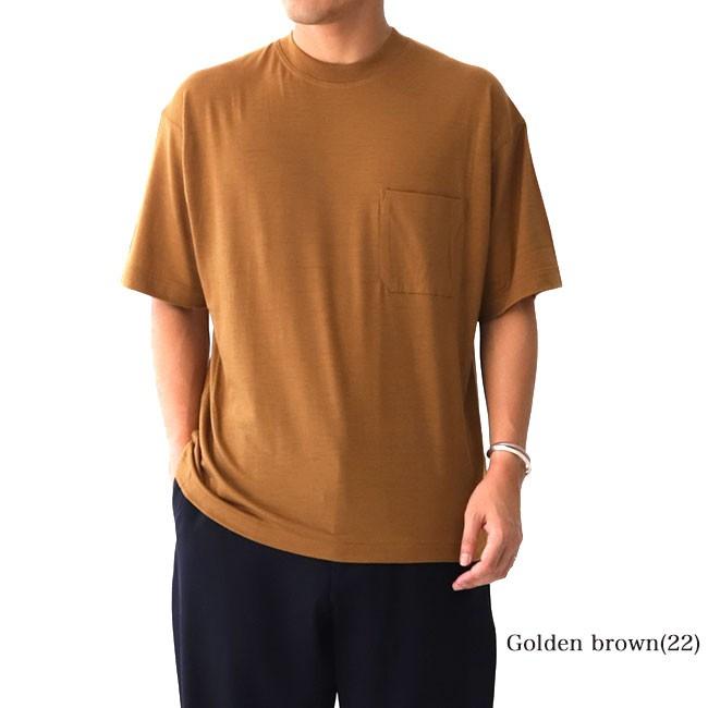 UNFIL（アンフィル） ウォッシャブルウール 胸ポケット Tシャツ ONFL