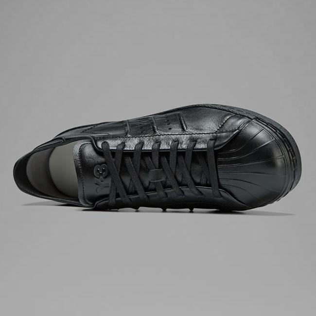 Y-3 ワイスリー SUPERSTAR スーパースター ブラック レザースニーカー IE3237 黒 シューズ メンズの画像
