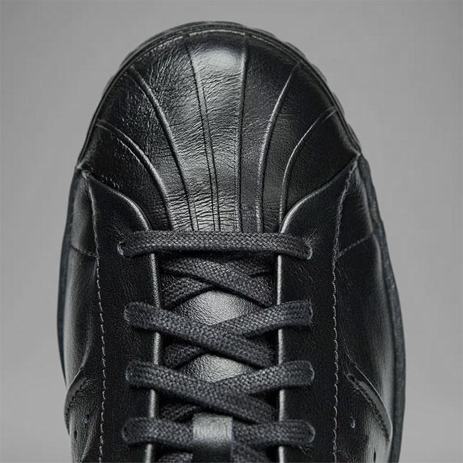 Y-3 ワイスリー SUPERSTAR スーパースター ブラック レザースニーカー IE3237 黒 シューズ メンズの画像