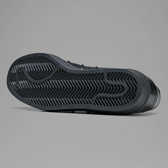 Y-3 ワイスリー SUPERSTAR スーパースター ブラック レザースニーカー IE3237 黒 シューズ メンズの画像