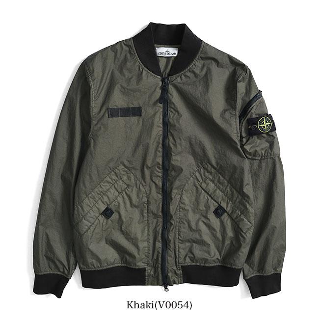 ストーンアイランド ガーメントダイMA-1 ボンバージャケット S カーキ Stone Island ストーンアイランド ガーメントダイ MA-1 ミリタリー