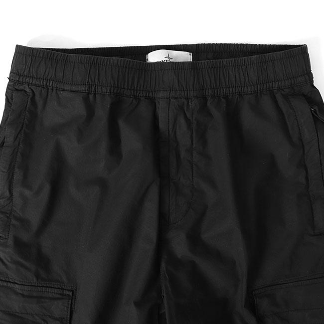 Stone Island ストーンアイランド ガーメントダイ テーパード カーゴパンツ K1S153100313 K2S153100031 S0010 黒 メンズの画像