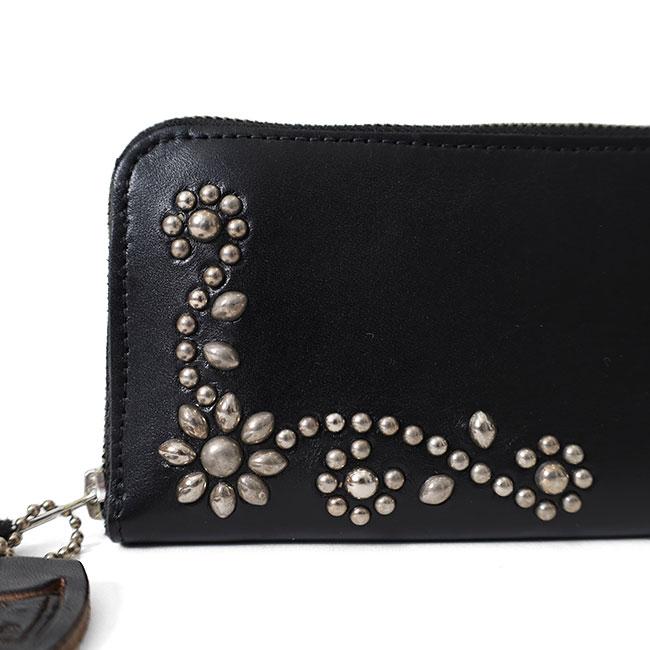 HTC 長財布 HTC エイチティーシー ZIPPER LARGE 26 CR STUDS スタッズ ラウンド